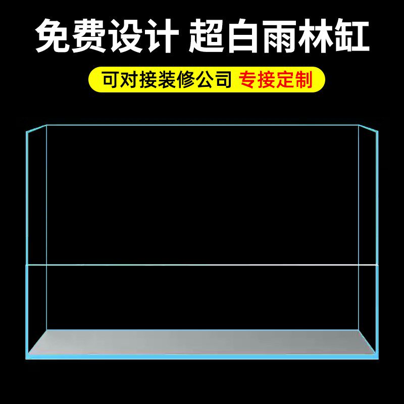 金晶五线超白水陆缸定制植物造景雨林缸斜口玻璃生态乌龟两栖景观