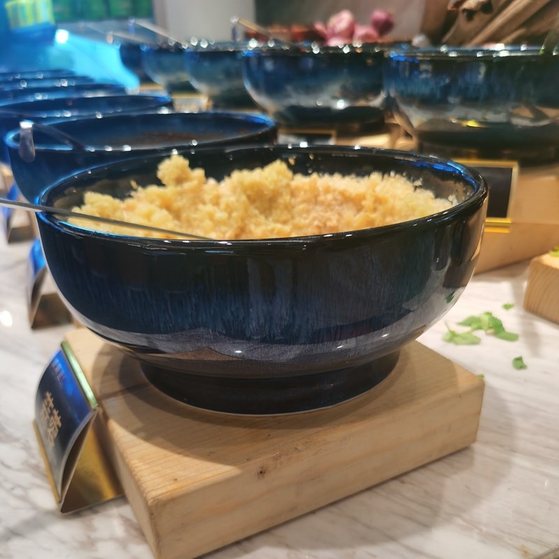 商用自助餐火锅料理盆陶瓷釉下彩圆形餐厅渐变调料大盆碗调味大碗