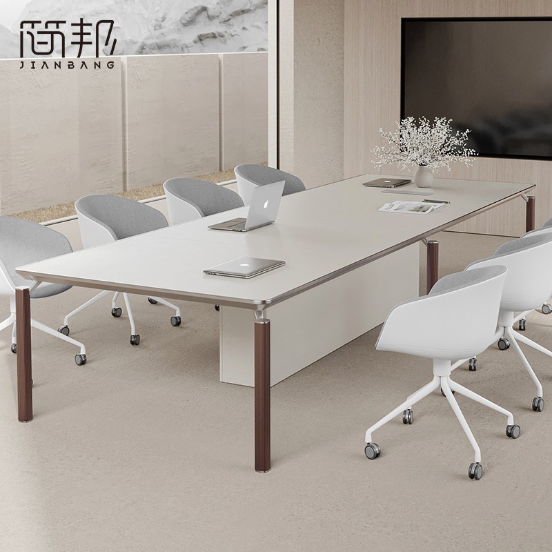 小型会议桌商务洽谈接待大型会议室桌椅组合简约现代创意小会议桌