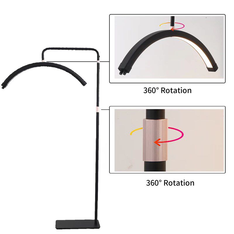 28寸半月美容灯 美容院纹绣美甲纹眉美睫LED护眼U型落地专用灯