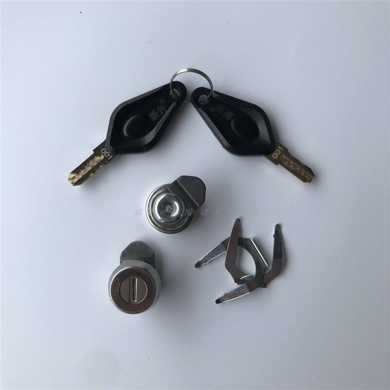 摩托车铝合金尾箱锁芯萝卜途者成威后备箱锁扣边箱钥匙通用包邮