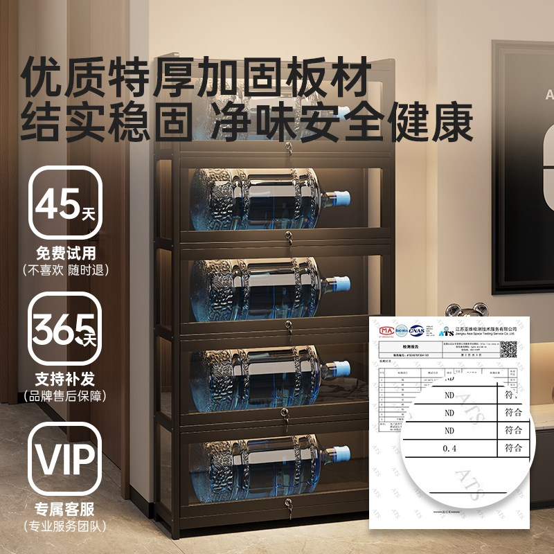 手办展示柜亚克力玻璃模型玩具带锁摆件奖杯透明公仔饰品防尘柜子
