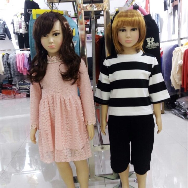 儿童模特服装店道具 童装展示全身塑料彩妆儿童男女小孩假人包邮