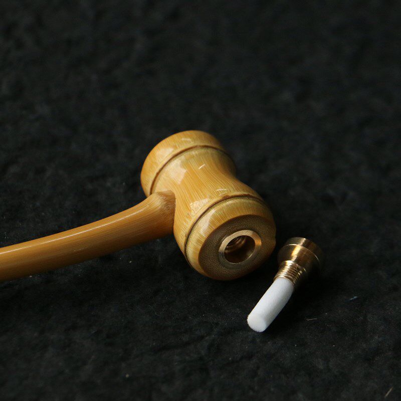 精品纯手工精磨天然罗汉竹头小烟嘴竹制竹枝粗烟过滤嘴小烟斗烟袋