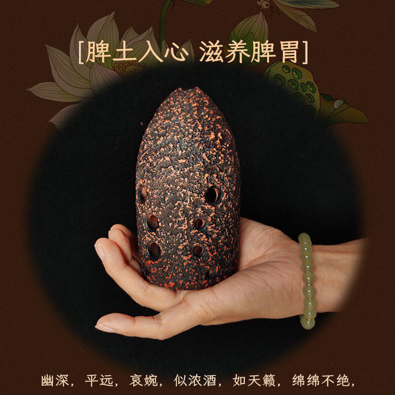 云新十孔双腔笔筒演奏损陶陨陨陶埙笛勋陨土埙初学者古埙大全乐器