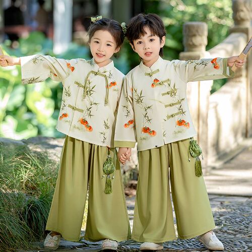 男童汉服春秋中国风洋气日常儿童唐装高端古风宝宝改良表演服套装