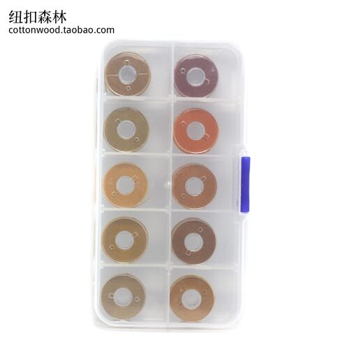 金棕色缝纫线 浅棕色小线盒 深驼色家用针线手缝线10色不重复包邮