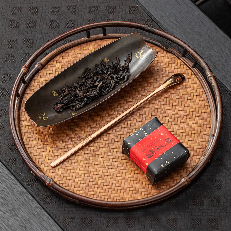 哲明漆相点金老铁大漆茶荷茶则套组日式茶拨侘寂风茶勺茶具零配件
