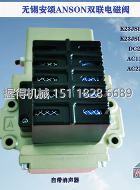 安颂ANSON双联电磁阀K23JSD-L20/L25 1寸 DC24V/AC110V/AC220V