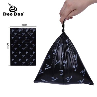 Deo Doo宠物拾便袋垃圾袋猫狗屎袋黑色环保可降解狗狗捡屎袋加厚