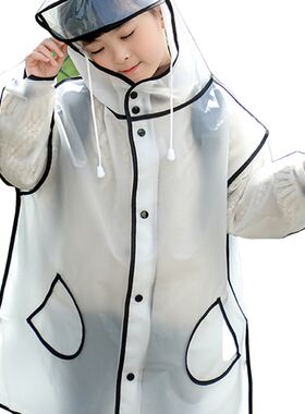 儿童雨衣幼儿园上学宝宝男童小童全身带书包女童雨披外套小孩可爱