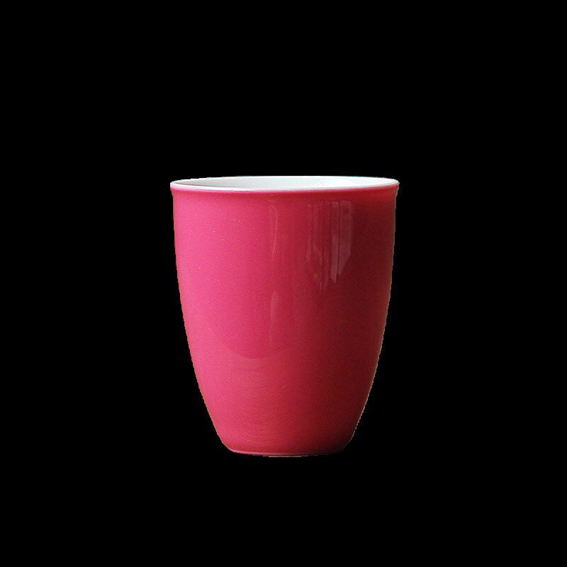 景德镇陶瓷茶杯闻香杯胭脂水釉品茗杯胭脂红茶杯茶具单杯心歌