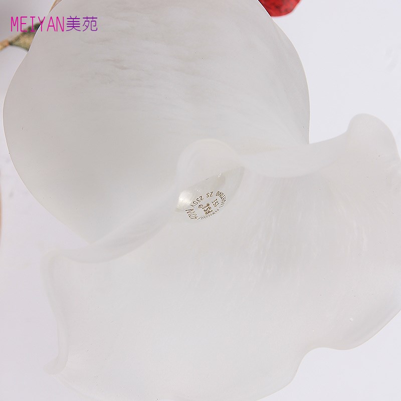 美苑田园花草壁灯客厅壁灯铁艺花灯大红玫瑰花壁灯婚庆灯美式壁灯