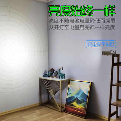 景德镇摆摊标配充电聚光射灯长续航高亮度移动式陶瓷夜市夹子射灯