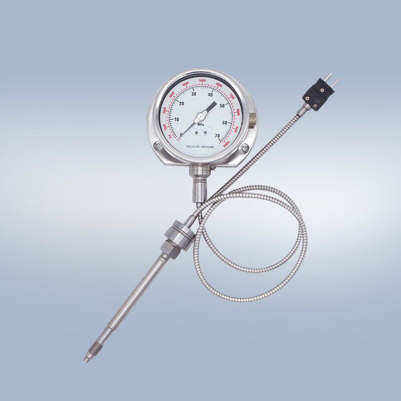 高温型压力表隔膜型温压一体压力传感器同时测量温度挤塑发泡机用