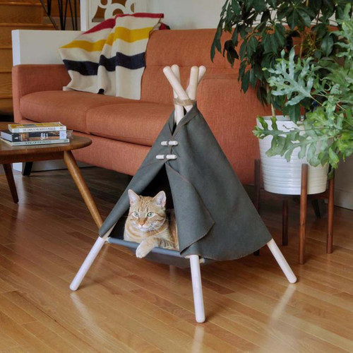 芝小麻安全感猫帐篷猫窝猫咪躲避屋半封闭四季通用可拆洗猫床猫屋