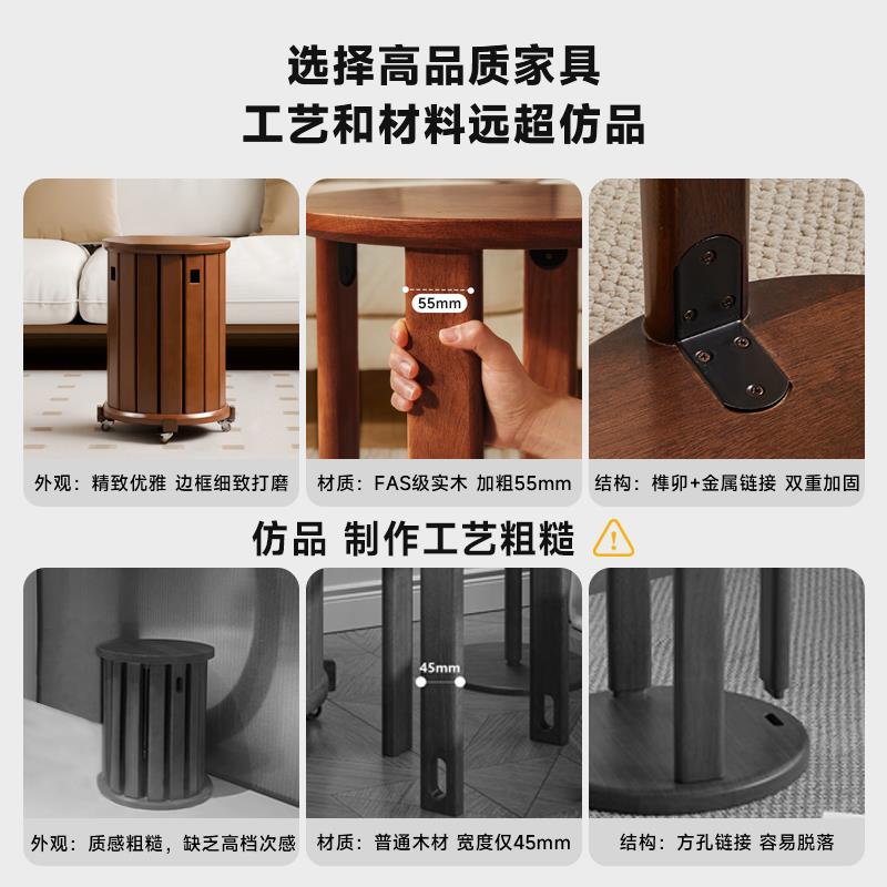 实木凳子可叠放板凳家用圆凳创意组合凳客厅茶几凳餐桌凳叠叠凳