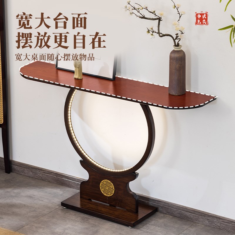 玄关柜新中式客厅屏风柜非实木置物架新款储物柜入户正对门侧边柜