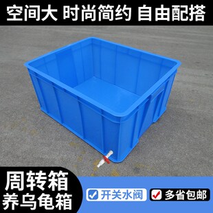 排水周转龟箱塑料乌龟缸家用鱼缸加厚养殖箱龟池龟盆长方形水族箱