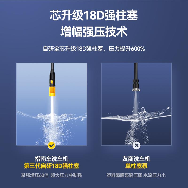 无线洗车机车用家用便携式充电高压水枪锂电池水泵刷车抢清洗神器