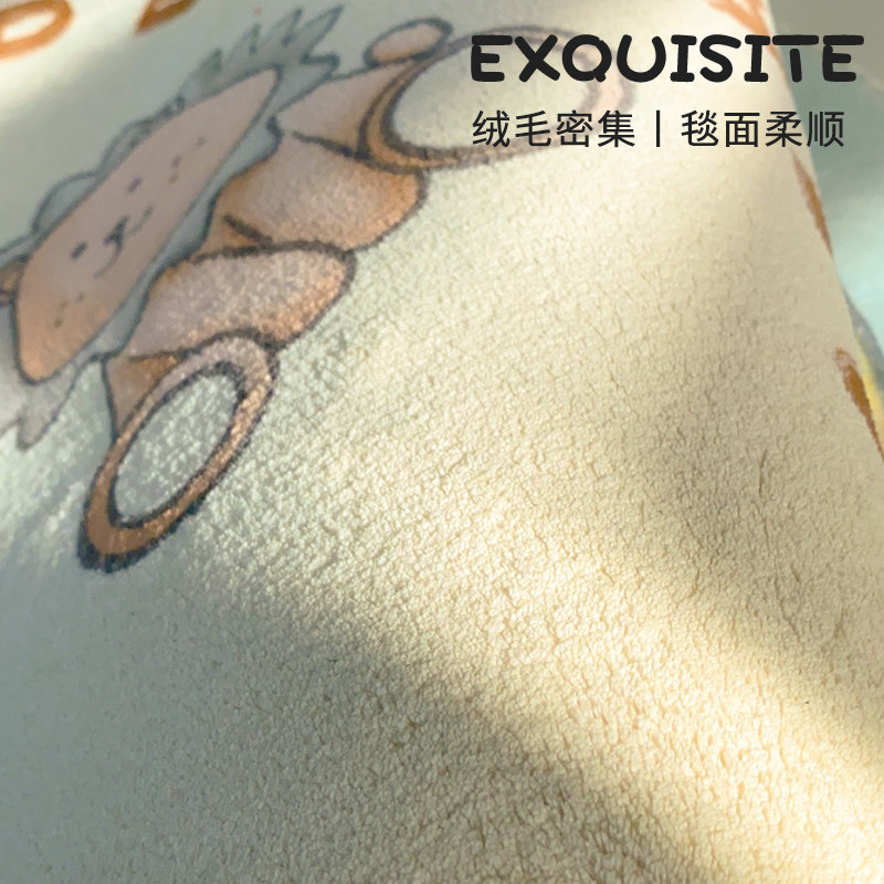卡通圆形地毯地垫男孩儿童房间女孩日韩风卧室床边毯转椅吊篮家用