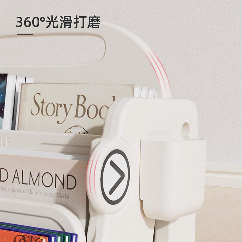 儿童书架宝宝绘本玩具收纳层架桌面置物架落地家用可移动飘窗小书