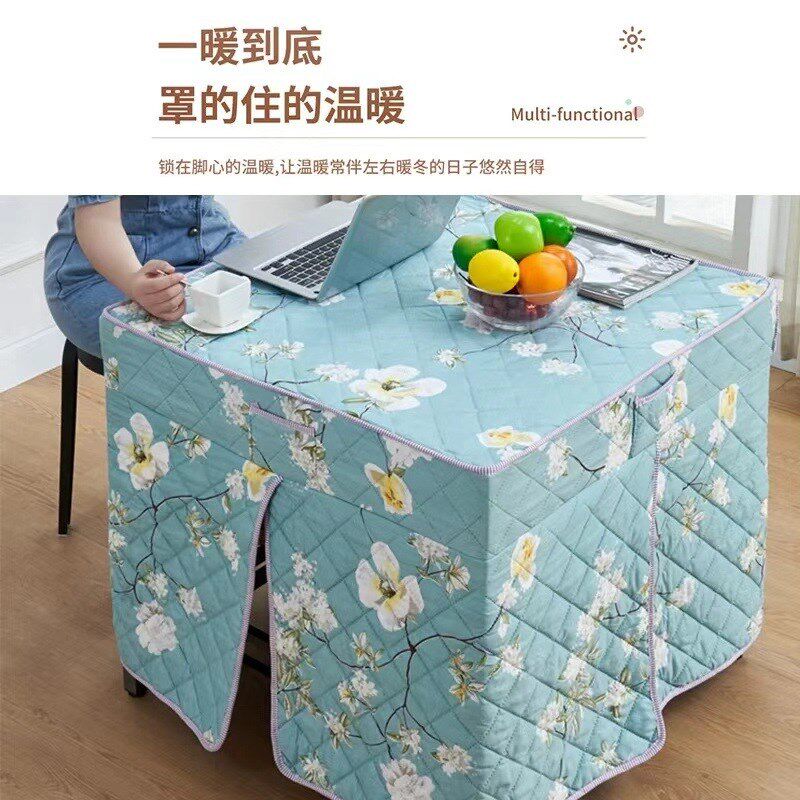 烤火桌一体可折叠电暖炉烤火桌子电炉烤火炉加厚正方形桌布罩桌罩