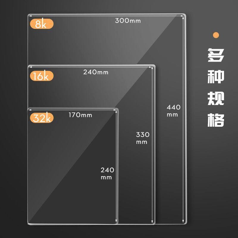 亚克力画板美术生绘画专用防水防污高透明便携简易水彩画调色垫板图片