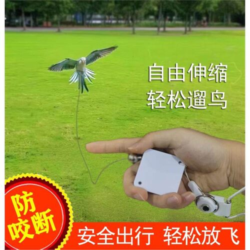 脚环鹦鹉放飞绳可伸缩鸟用牵引绳虎皮牡丹玄凤八哥专用遛鸟神器