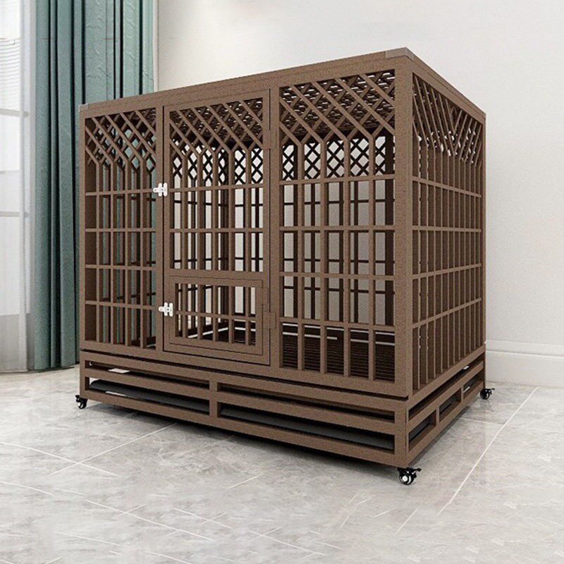 艾道格狗笼子中大型犬拉布拉多折叠加粗方管室内外宠物别墅带厕所