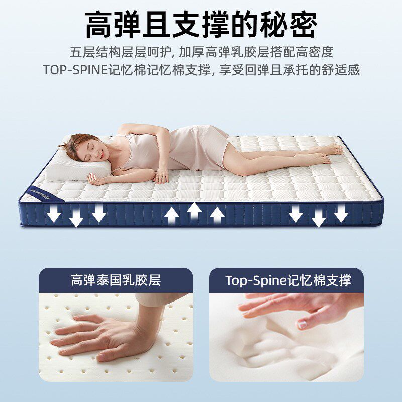 乳胶记忆棉牀垫软垫家用卧室180x200宿舍学生单人租房专用牀褥子A