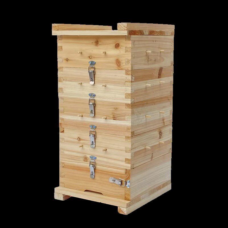 格子箱中蜂蜂箱散装全套杉木土养蜜蜂工具诱蜂桶五层方格子蜂箱