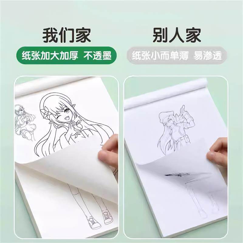 漫画入门手绘描摹本动漫人物线稿描绘线描画画基础自学教程儿童描