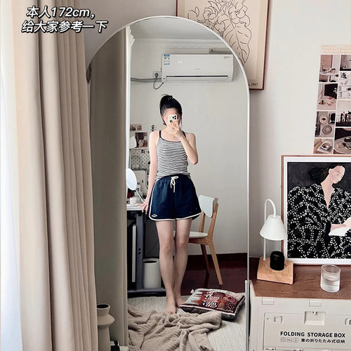 全身穿衣镜落地镜家用卧室宿舍圆角拱形女生试衣镜网红舞蹈大镜子