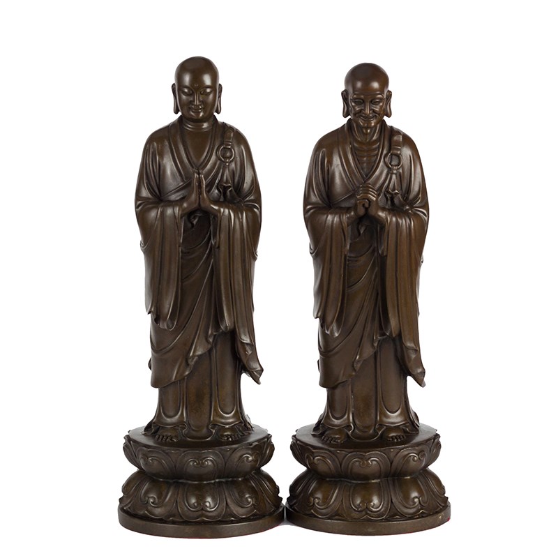 纯黄铜阿难迦叶佛像寺庙供奉摆件佛陀弟子铜阿难尊者摩诃迦叶尊者