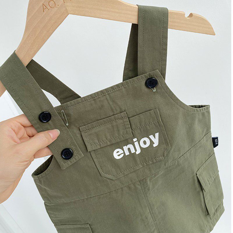 男童背带短裤2021新款夏季潮薄款时尚宽松连体裤男宝宝休闲裤裤子