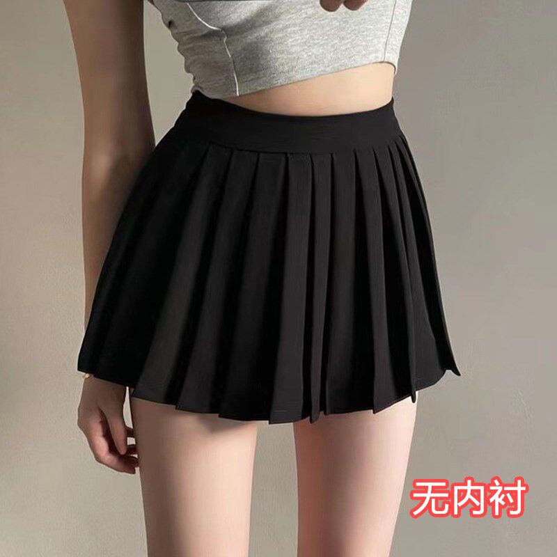 超短百褶裙女无短裙松紧高腰性感无安全裤小个子半身裙夏