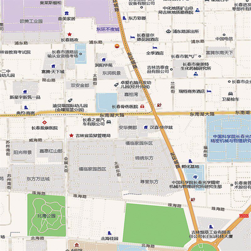 2021新款长春市城区地图办公室挂图高清防水墙壁装饰实物推荐定制