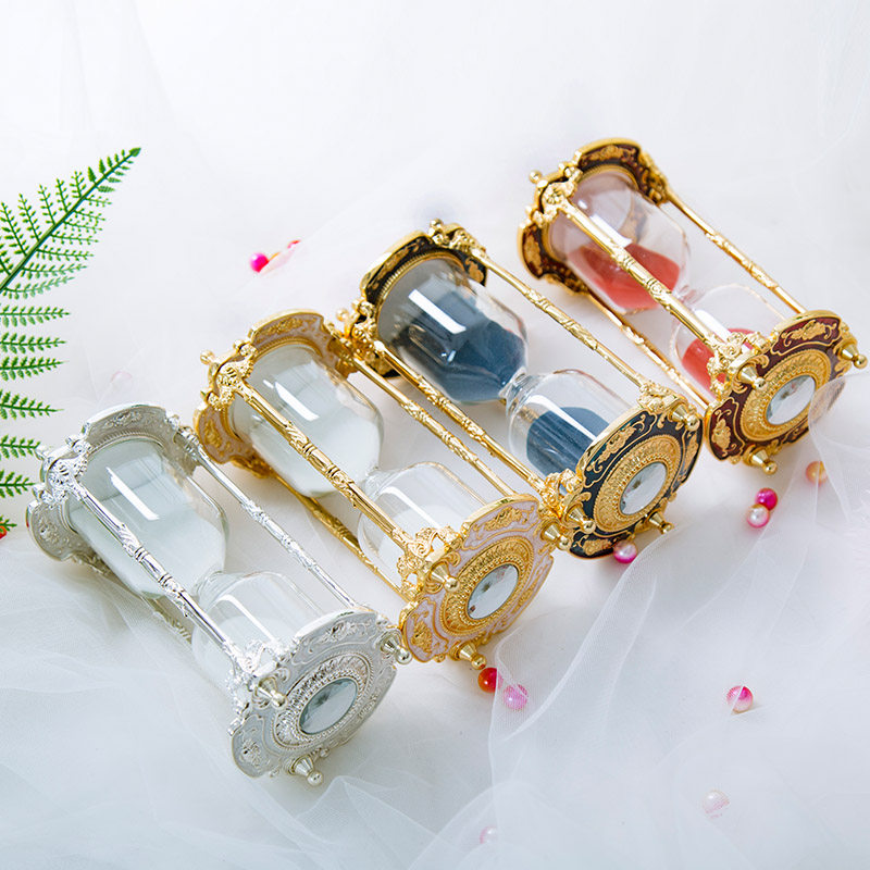 金属沙漏计时器15分钟家居饰品装饰客厅摆件生日结婚礼物新婚闺蜜