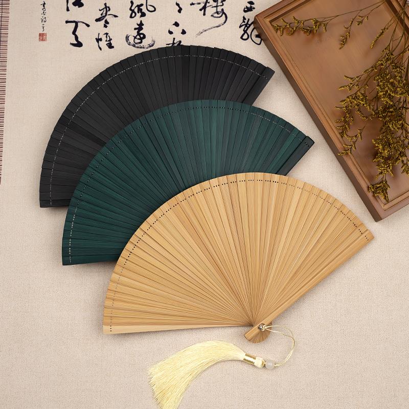全竹扇中国风扇子小巧便携古风折扇夏天旗袍汉服扇儿童专用舞蹈扇