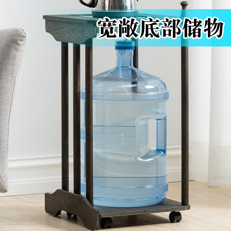 移动餐边茶桌茶水柜家用实木客厅烧水茶台小柜子茶柜茶水台茶水架