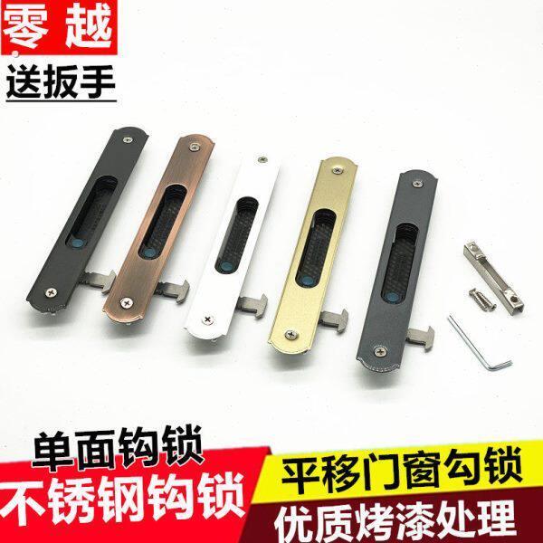 断桥铝移窗单面锁勾不锈钢条形钩锁移门锁90防盗长条推拉窗户挂勾