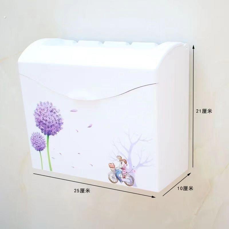 厕所放纸盒化妆室纸巾盒置物架壁挂式卫生纸盒免打孔创意防水收纳