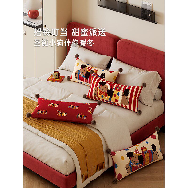 范店小狗麦琪圣诞新年床上抱枕睡觉夹腿专用卡通长条腰枕沙发靠垫