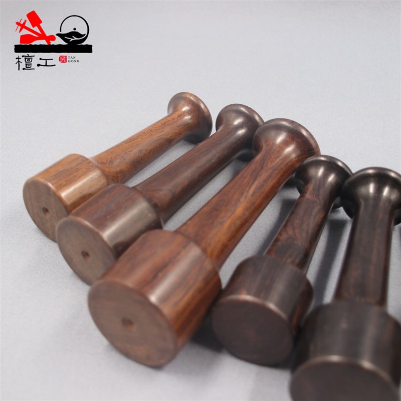 檀工宜兴紫砂壶制作专用工具做茶壶工具茶壶敲章顶柱紫光檀黑檀