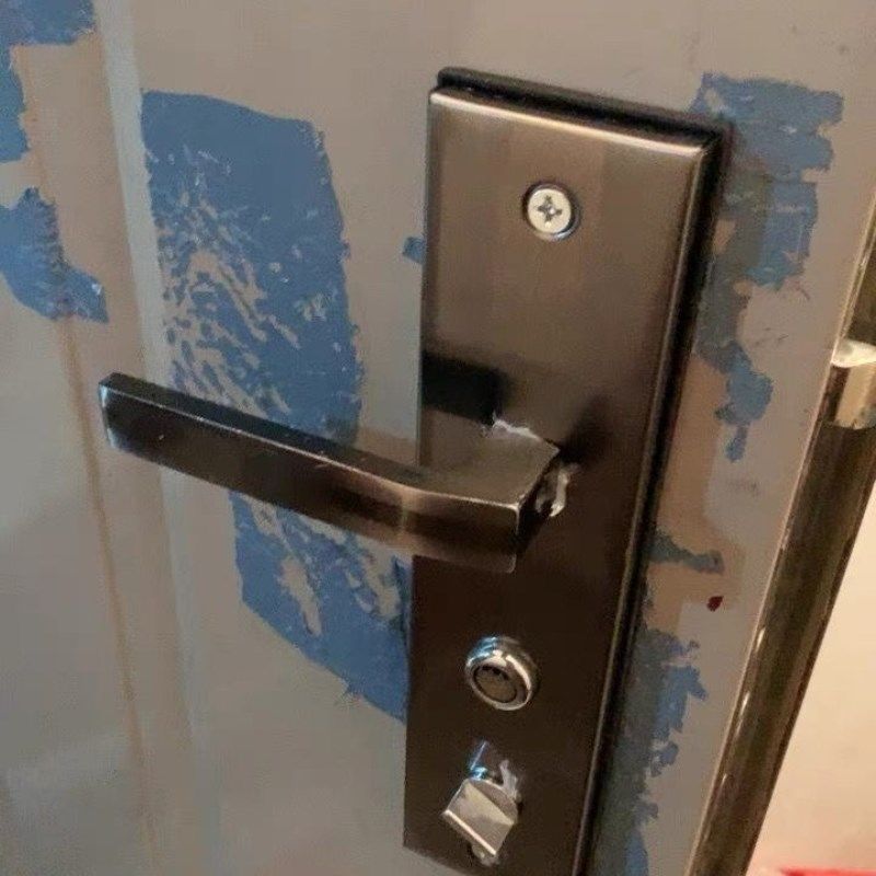 防盗门锁老式门锁把手柄木门锁铁门家用配件大门锁门把手锁具拉手