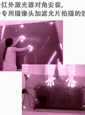808nm红外一字激光模组 互动投影多点触摸砸球游戏扇形平面激光器