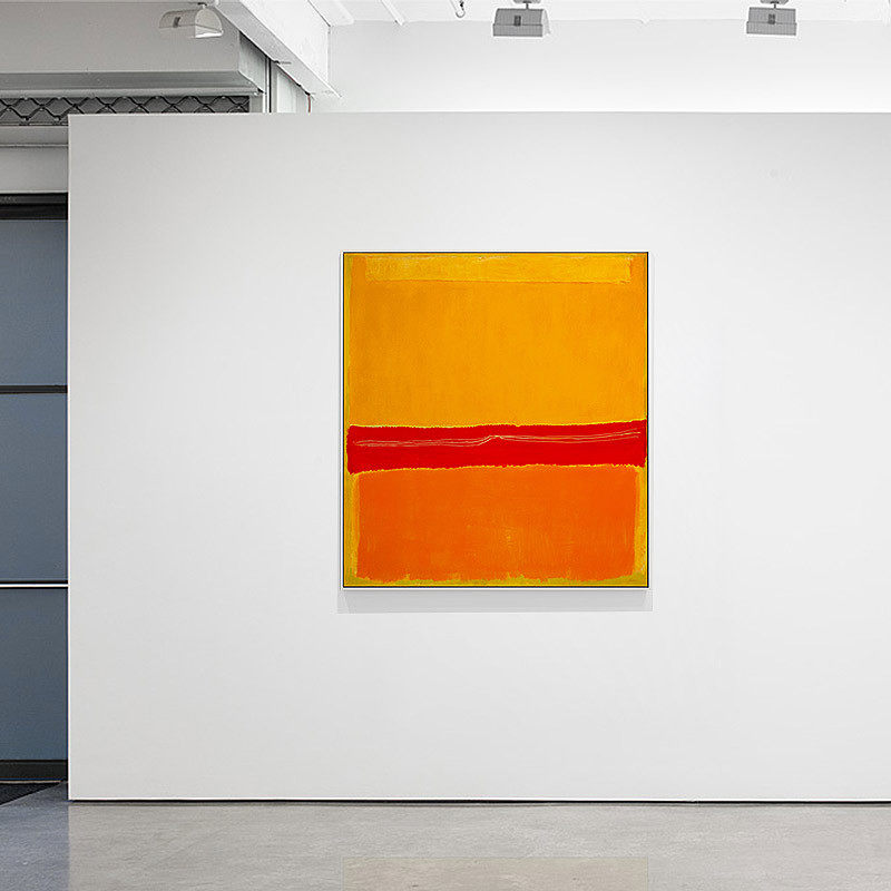 样板间装饰画橙黄色块油画别墅大厅挂画门厅玄关画办公室墙壁画大