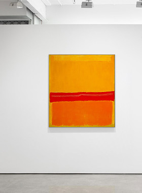 样板间装饰画橙黄色块油画别墅大厅挂画门厅玄关画办公室墙壁画大