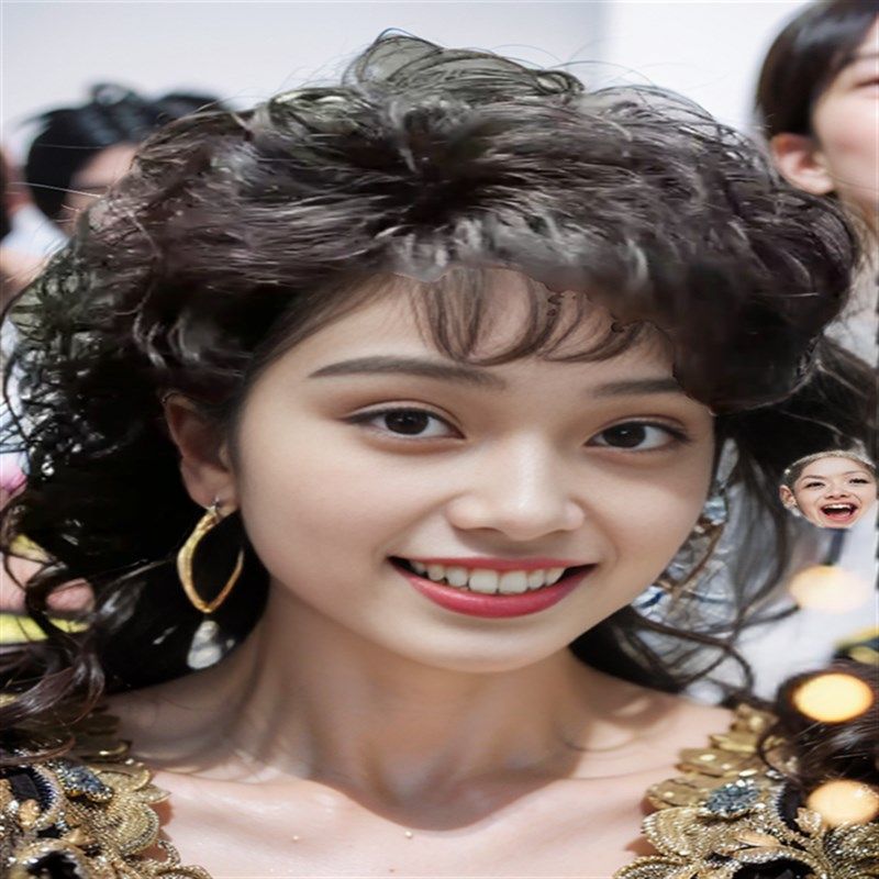 小函假发女长发大波浪中长卷发真人发丝中老年妈妈发型自然全头套